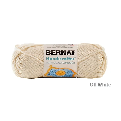 Bernat® Handicrafter® Yarn, Cotton #4 Medium, 1.75oz/50g, 80 Yards, Cotton 4 Medium Yarn