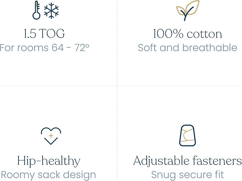 Couverture à Emmailloter HALO® SleepSack® - coton