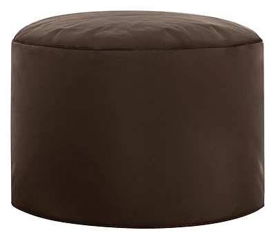 Gouchee Home Dotcom Brava Ottoman Pouf – Chocolate Water-Repellent Round Bean Bag Footstool with Polystyrene Beads, Made in Canada, Stylish & Lightweight for Living Room or Bedroom