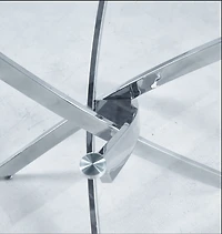 Heavenly Collection Star Dining Table, Tempered Glass Dining Table, Round Glass Dining Table, Dining Table, Cross Dining Table