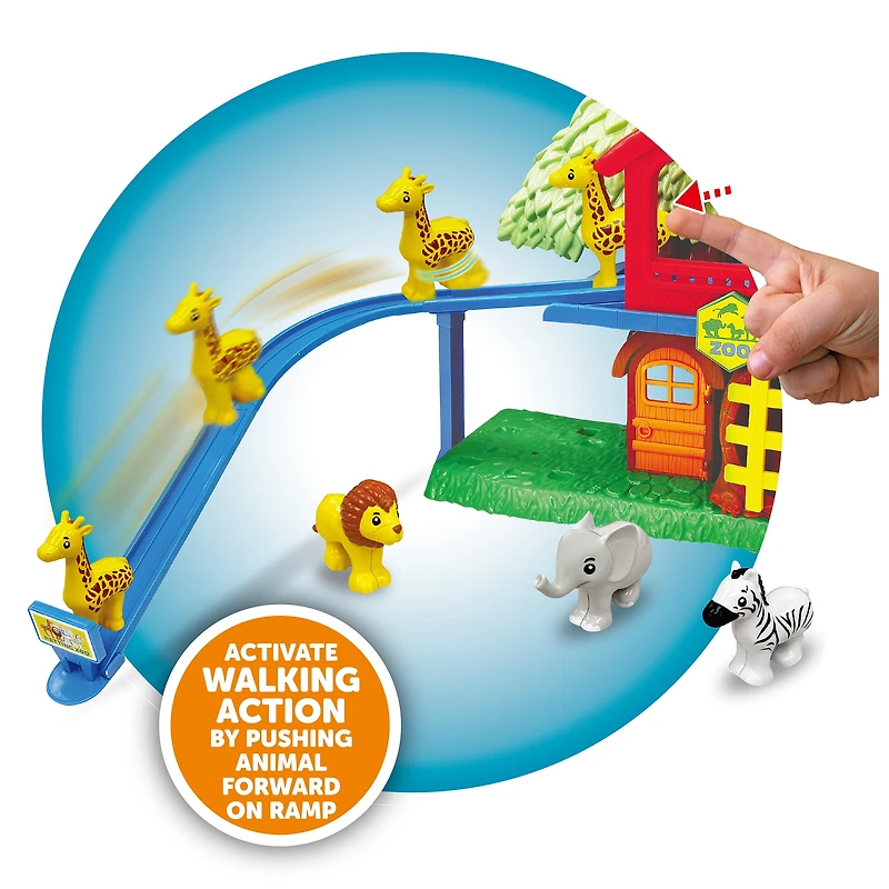 Kid Connection Animal Zoo Play Set, Lights & Sounds, 22 Pieces