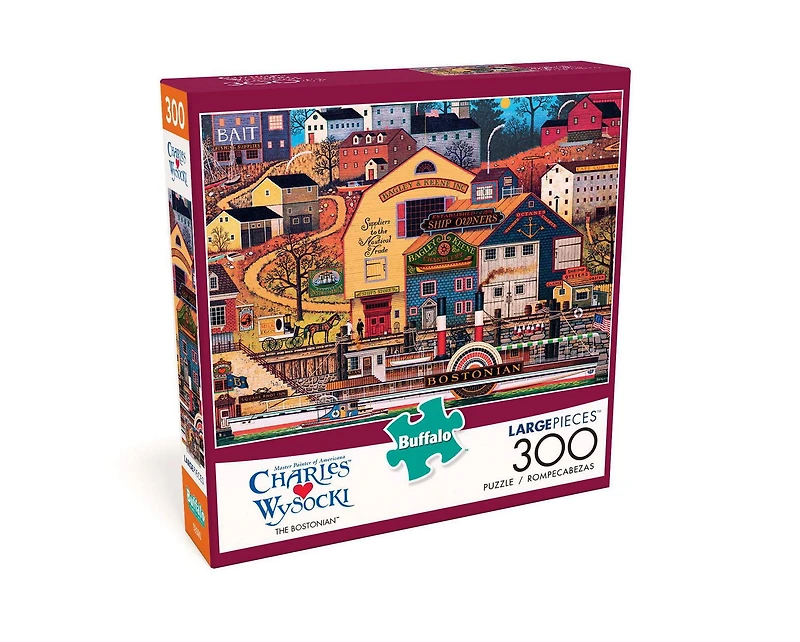 Buffalo Games Large Pieces Charles Wysocki The Bostonian 300 Piece Jigsaw Puzzle