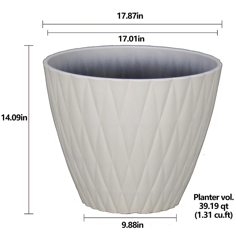 18" Tuftted Planter, Decorative Planter