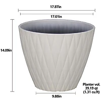 18" Tuftted Planter, Decorative Planter