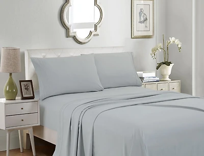 4 Pieces Soild Microfiber Sheet Set