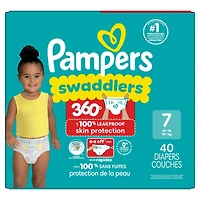Pampers Swaddlers 360 Pull-On Diapers, Size 7 for up to 100% Leakproof Skin Protection and Easy Changes, 40CT