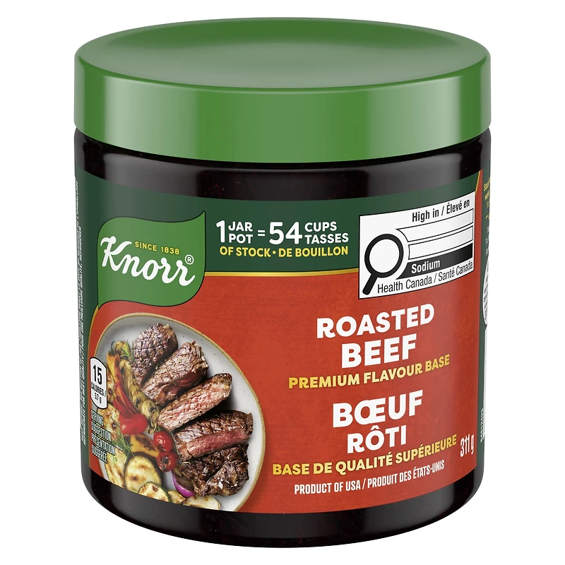 Knorr Premium Bouillon de Bœuf Rôti Base en Pâte – 311g | Polyvalent et Facile à Utiliser