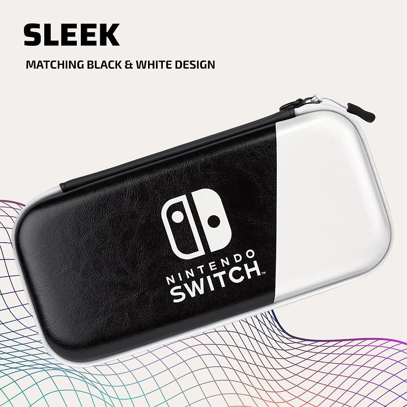 PDP Gaming Slim Deluxe Travel Case: Noir & Blanc