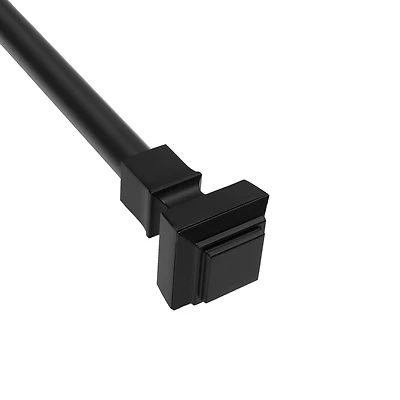 Tringle à rideaux réglable Mainstays avec embouts décoratifs, noire de 106,68 cm à 213,36 cm