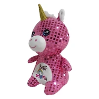 Way To Celebrate Mother's Day Plush Disco Fabric Unicon Pink,6.5inch Height,for 3 years and up