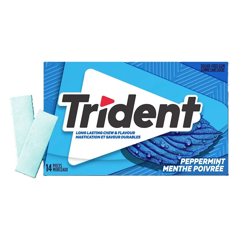 Trident, Peppermint Sugar-free Gum Multipack - Pack of 3 (42 Pieces)