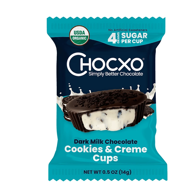 Chocxo Cookies & Creme Cups 98g, Chocxo Cookies & Creme