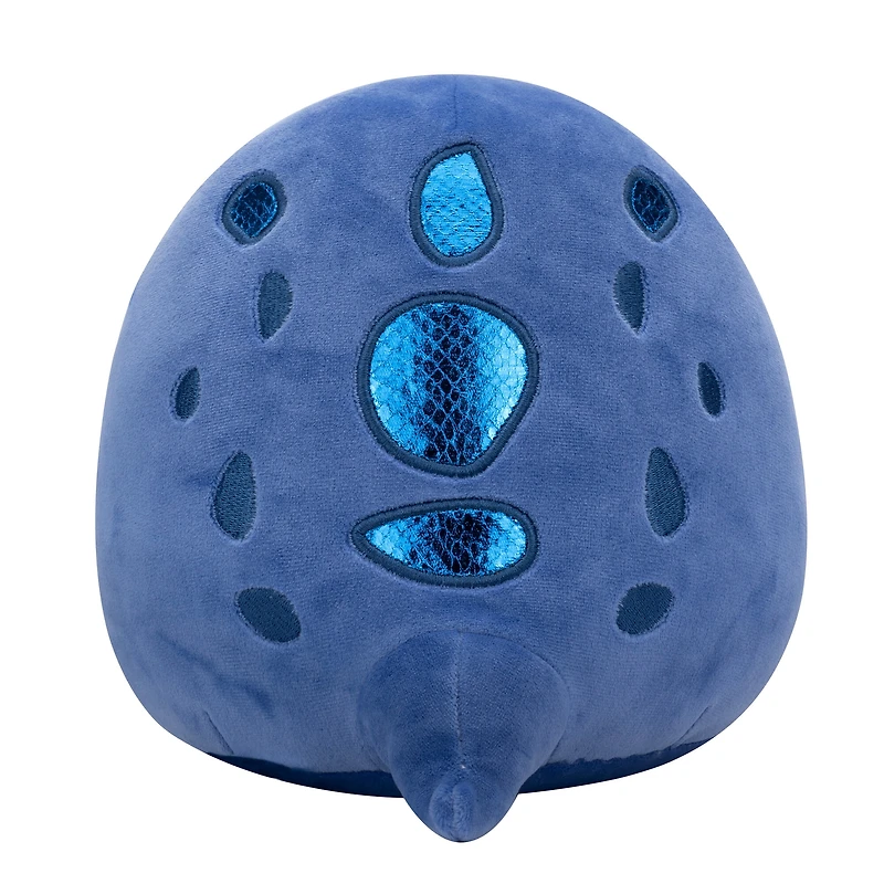 Squishmallows Peluche de 7,5 po - Herman le serpent bleu marin au ventre spatial.