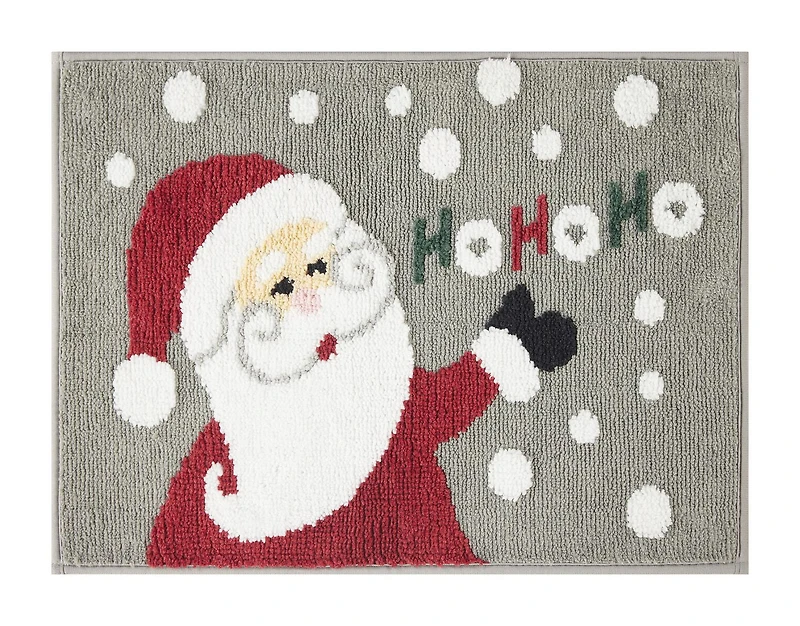 Tapis de bain Père Noël 18x24" Multi avec support en gel