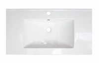 American Imaginations 36,75 po Ensemble de dessus en céramique W 1 trou en couleur blanche - Drain de trop-plein incl. AI-29936