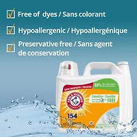 Arm & Hammer Sensitive Skin Scent Free Liquid Laundry Detergent, 154 Loads, 4.55-L