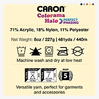 Caron® Fil Halo Colorama™, #5 Volumineux, 8 oz/227 g, 481 Yards Fil doux et luxueusement texturé