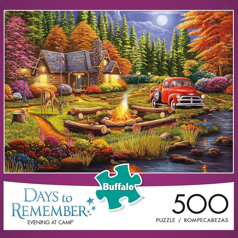Buffalo Games Days to Remember Evening at Camp 500 Piece Jigsaw Puzzle