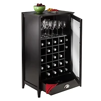 Winsome Bordeaux Wine Cabinet 25-Bottle Slot Modular in Espresso Finish - 92455