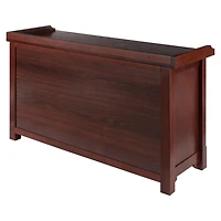 Milan 4pc Storage Bench with Basket in Walnut