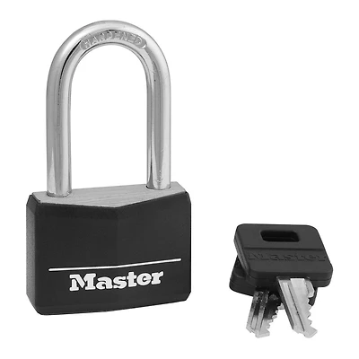 Cadenas à boîtier massif revêtu Master Lock, 1 9/16 po, arceau 1 1/2 po 141DLF