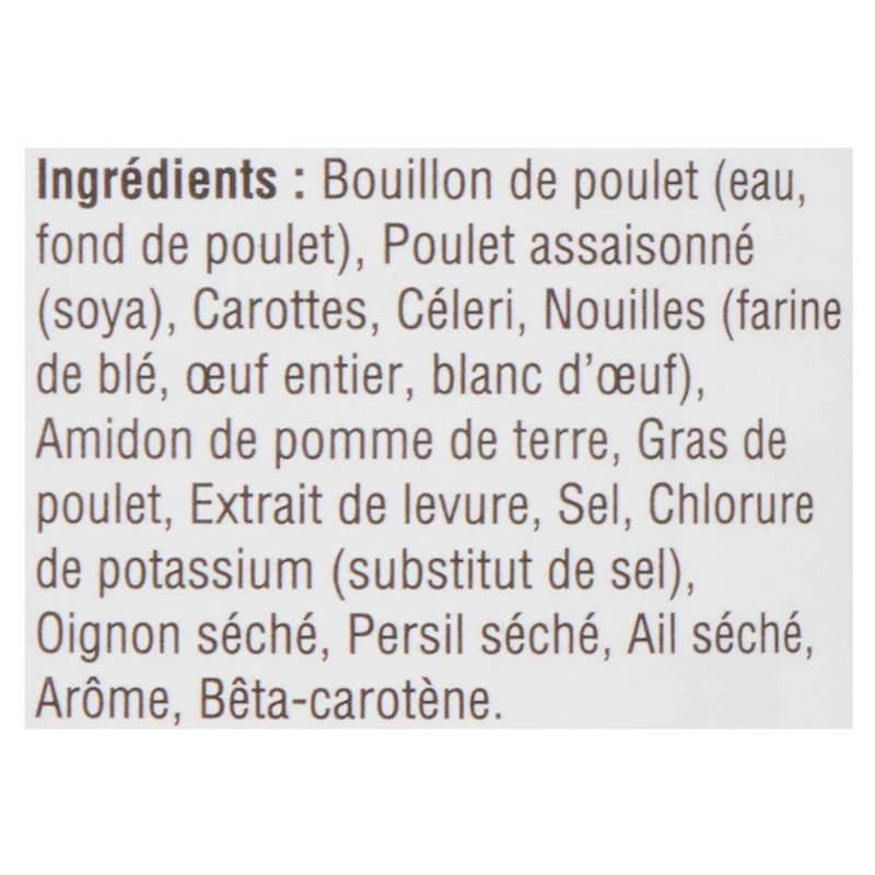 Soupe prête à servir de CampbellMD Poulet et aux nouilles classique légère, longue conservation