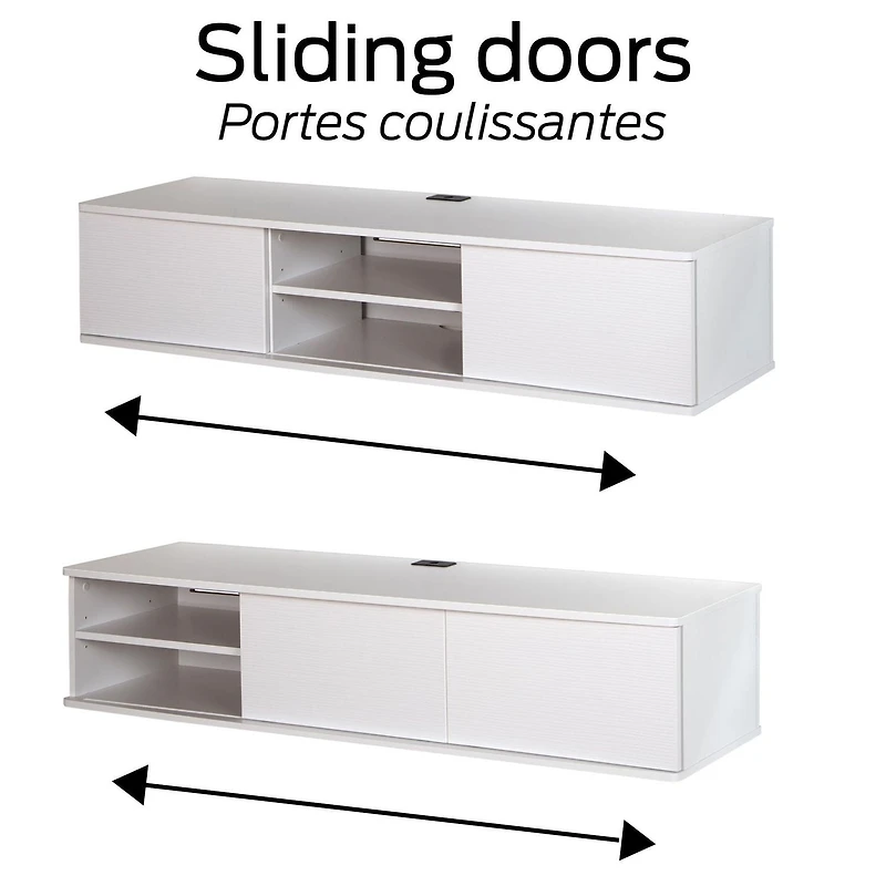 Console média murale, collection Agora de Meubles South Shore, 56 po