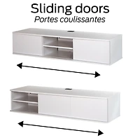 Console média murale, collection Agora de Meubles South Shore, 56 po