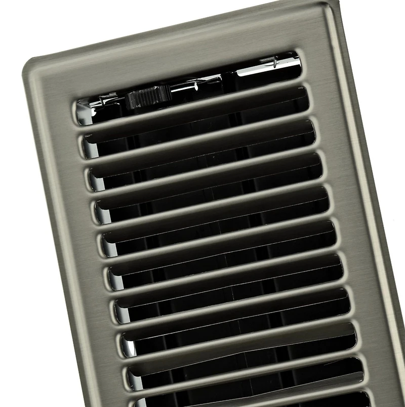 Imperial 4 po x 10 po Registre de plancher en acier, nickel brossé 4x10po BNKL Lvrd Flr Reg