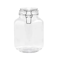 Conteneurs de stockage alimentaire Mainstays pour cuisine, pot en verre transparent de 67 onces avec couvercle verrouillable Joint hermétique Volume 8.5cups/2L