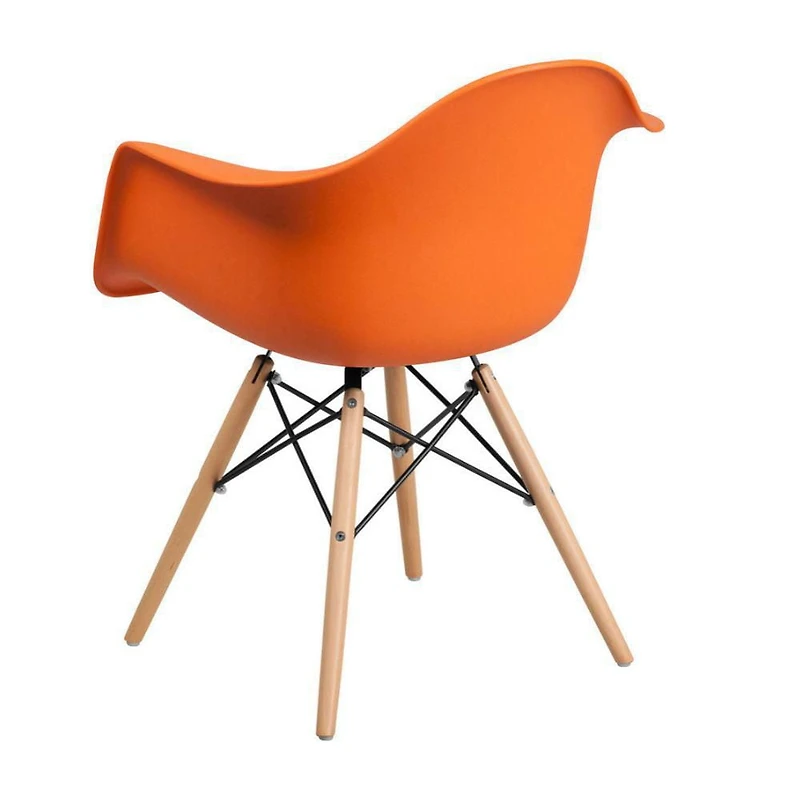 Fauteuil baquet de la collection Heavenly avec pieds en bois