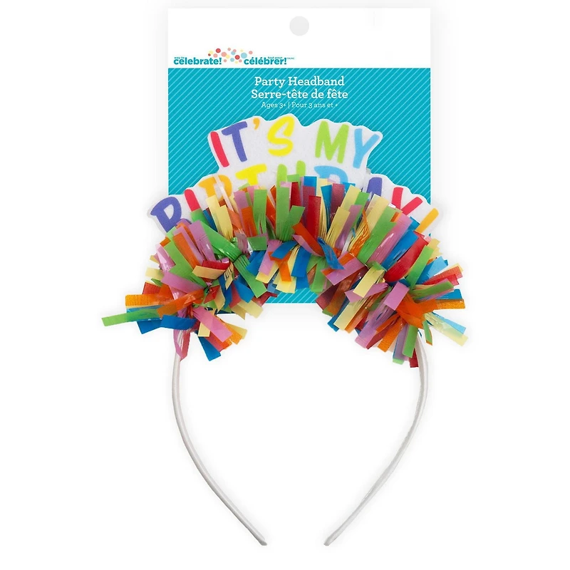 Way To Celebrate Serre-tête Pailleté Avec Bougies Couronnées de Pompons Taille Universelle