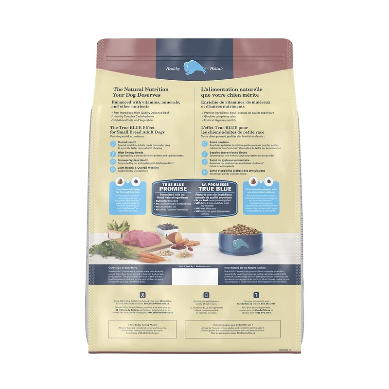 Blue Buffalo Life Protection Formula Natural Adult Small Breed Dry Dog Food, Beef and Brown Rice, 2.2kg-4.5kg