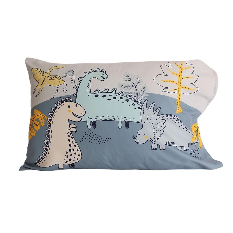 3-Piece Toddler Bedding Set, Grey Dinosaur
