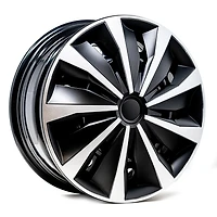 16" Action Wheel Covers, Silver & Black, set of 4