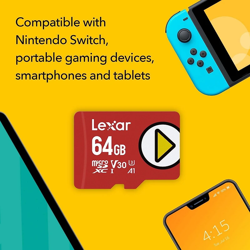 Carte UHS-I Lexar 64 Go PLAY microSDXC