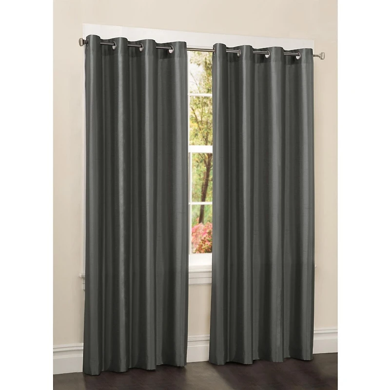 Mainstays Faux Silk Drapery Grommet Window Panel