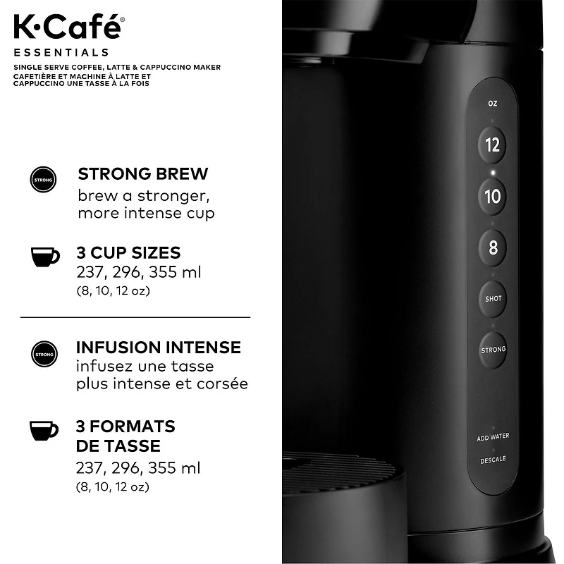 Cafetière Keurig K-Café Essentials avec mousseur à lait