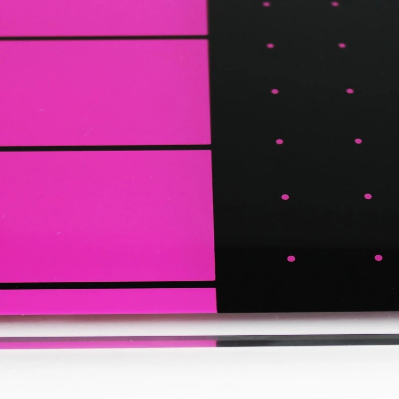 Viztex® Glacier Violet & Black Plan & Grid Glass Dry Erase Board - 17" x 23"