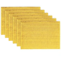 Fabstyles Set de table en coton classique décontracté Lot de 6 sets de table épais lavables en machine
