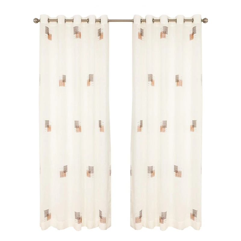 Gouchee Home Designer Wide Grommet Semi-Sheer, set of 2 panela, 60"x96"