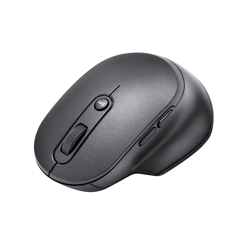 onn. 100122465 Wireless Ergonomic Thumb Rest 5- Button Mouse, Pair up to 3 Devices