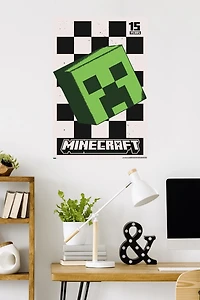 Minecraft: 15th Anniversary - Posterized Creeper Wall Poster, 22.375" x 34"