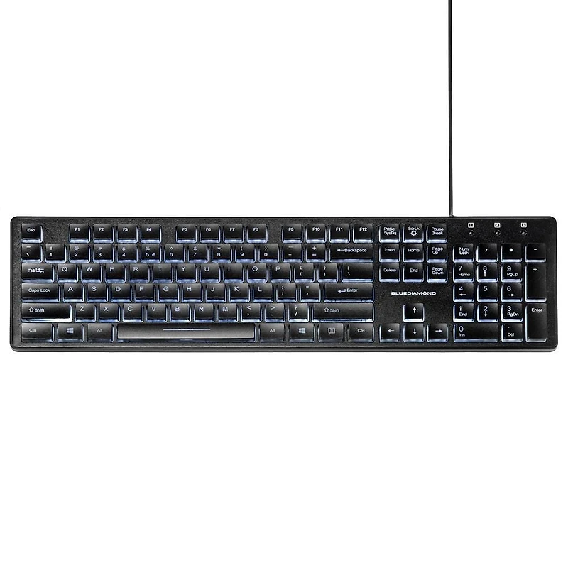Clavier filaire rétroéclairé USB-A pour PC en français rétro-éclairé, noir