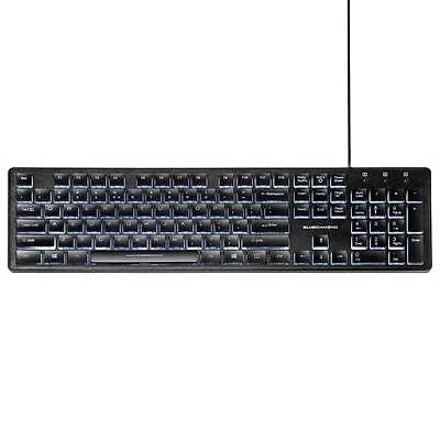 Clavier filaire rétroéclairé USB-A pour PC en français rétro-éclairé, noir