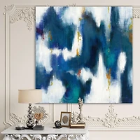 Designart Texture glam bleue II Art mural sur toile