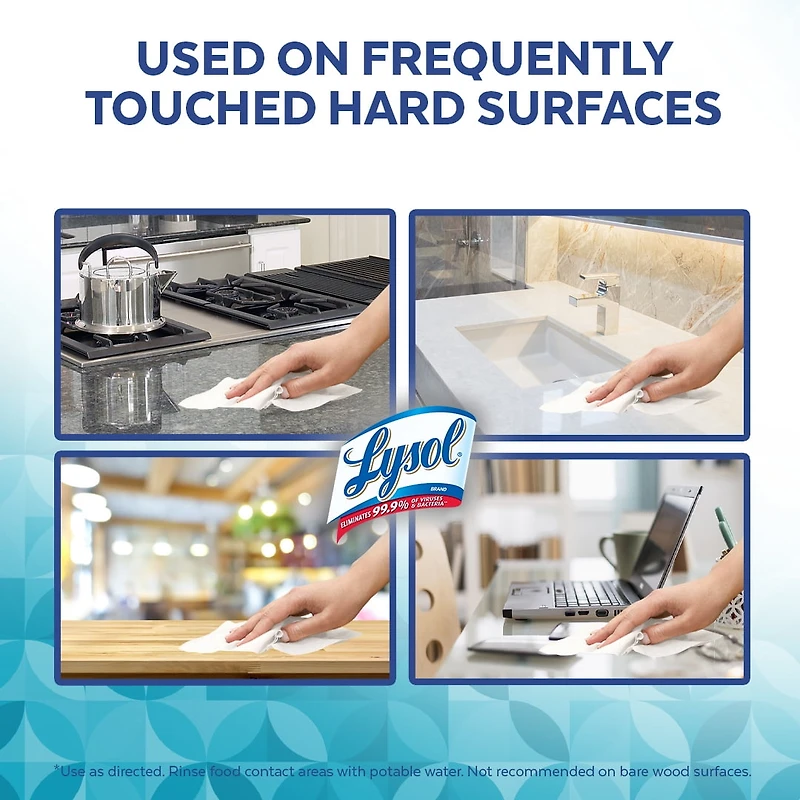 LYSOL® Lingettes Désinfectantes - Noix de Coco et Mineraux Marins 75ct