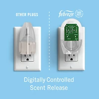 Assainisseur d’air à brancher Febreze, recharge d’huile parfumée qui combat les odeurs, parfum Pin et baies blanches, 4 recharges