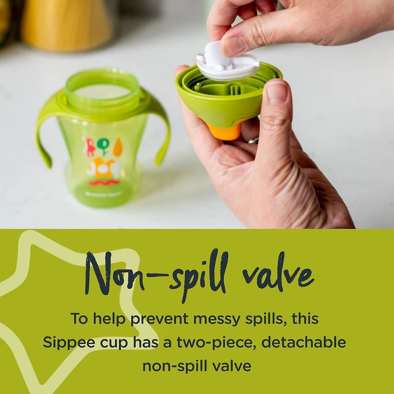 Tommee Tippee Sippee Trainer Cup with Handles, Spill-Proof, 8oz, 7m+, Pack of 2 (Designs Will Vary), 7m+