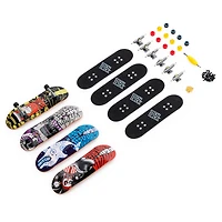 Tech Deck - Mini-planche à roulettes 96 mm - Coffret de 4 - Flip